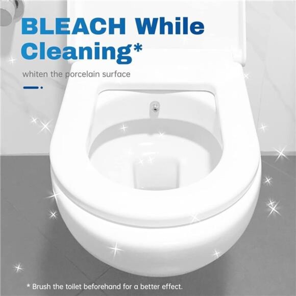 White Toilet Bowl‎ Cleaner Tablets 12 PACK, Automatic Toilet Bowl Cleaners - Picture 4 of 6